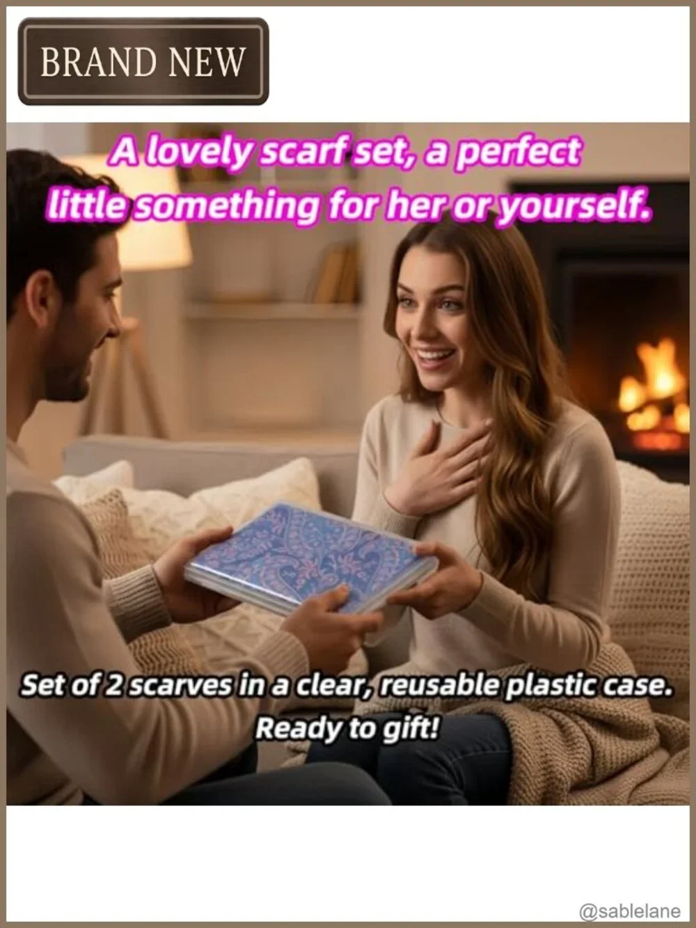 Silk Feeling Satin Square Head Scarf for Hair Wrapping, Neck Scarf & Shawl - 2